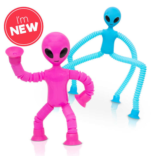 set of 2 x large light up flashing alien pop tubes