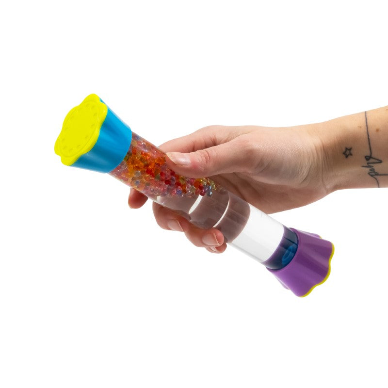 Sensory rainbow liquid motion water beads tube