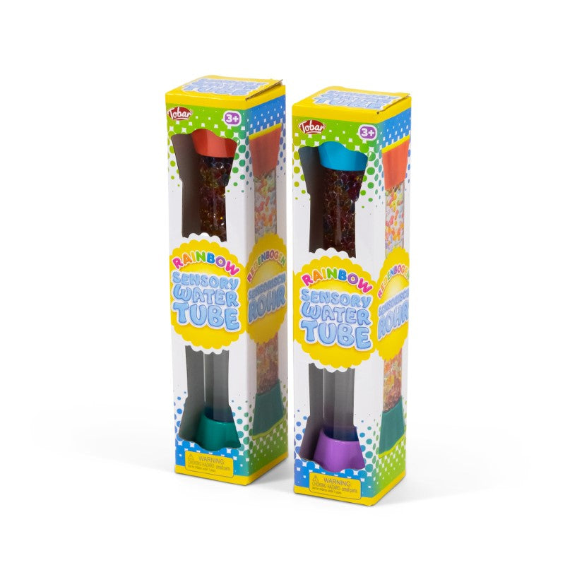 Sensory rainbow liquid motion water beads tube