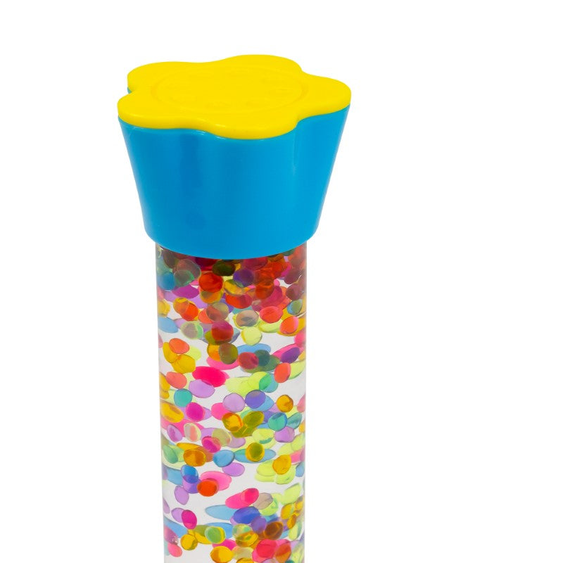 Sensory rainbow liquid motion water beads tube