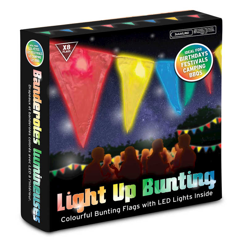 Light up Bunting LED 8 flags