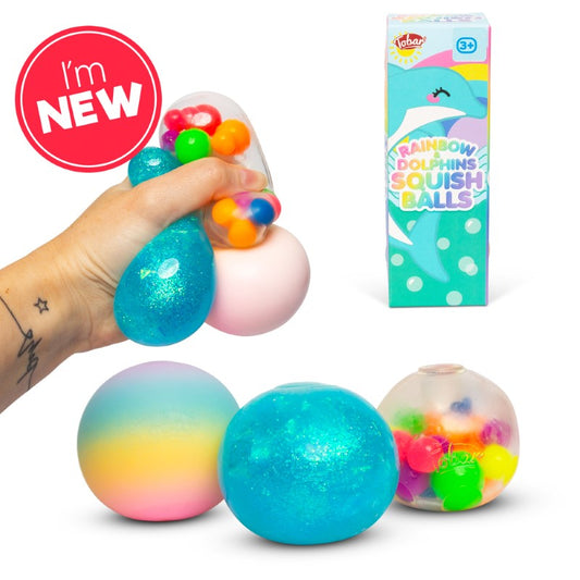 Scrunchems Rainbow and Dolphins diddy ball set