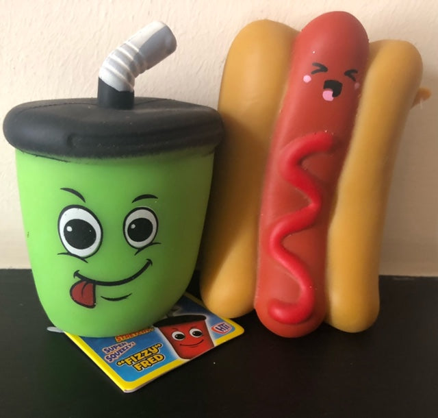 HTI Fast food stress toys Fizzy Fred & Dougie Hot Dog