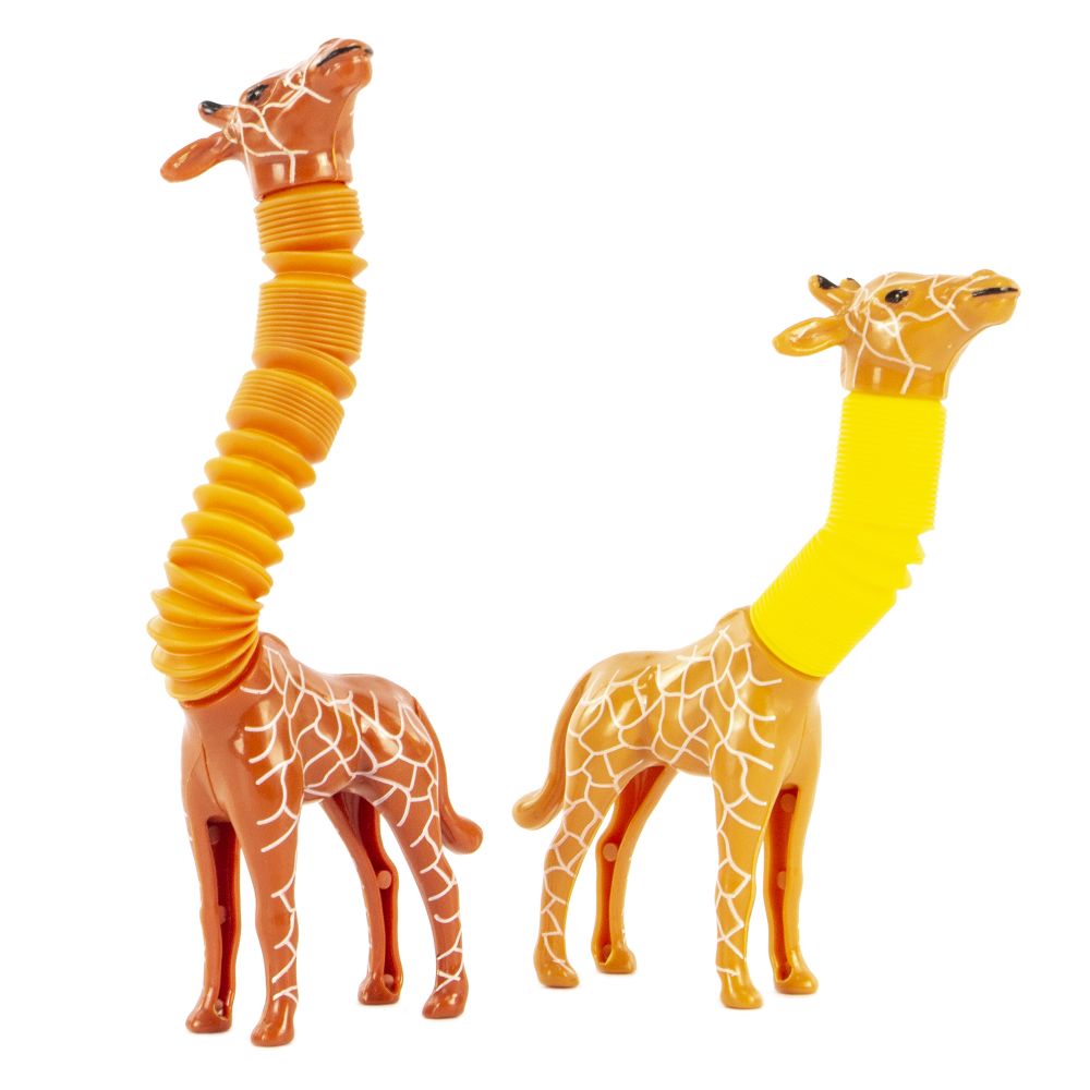 2 x pop tube giraffes (one of each colour)