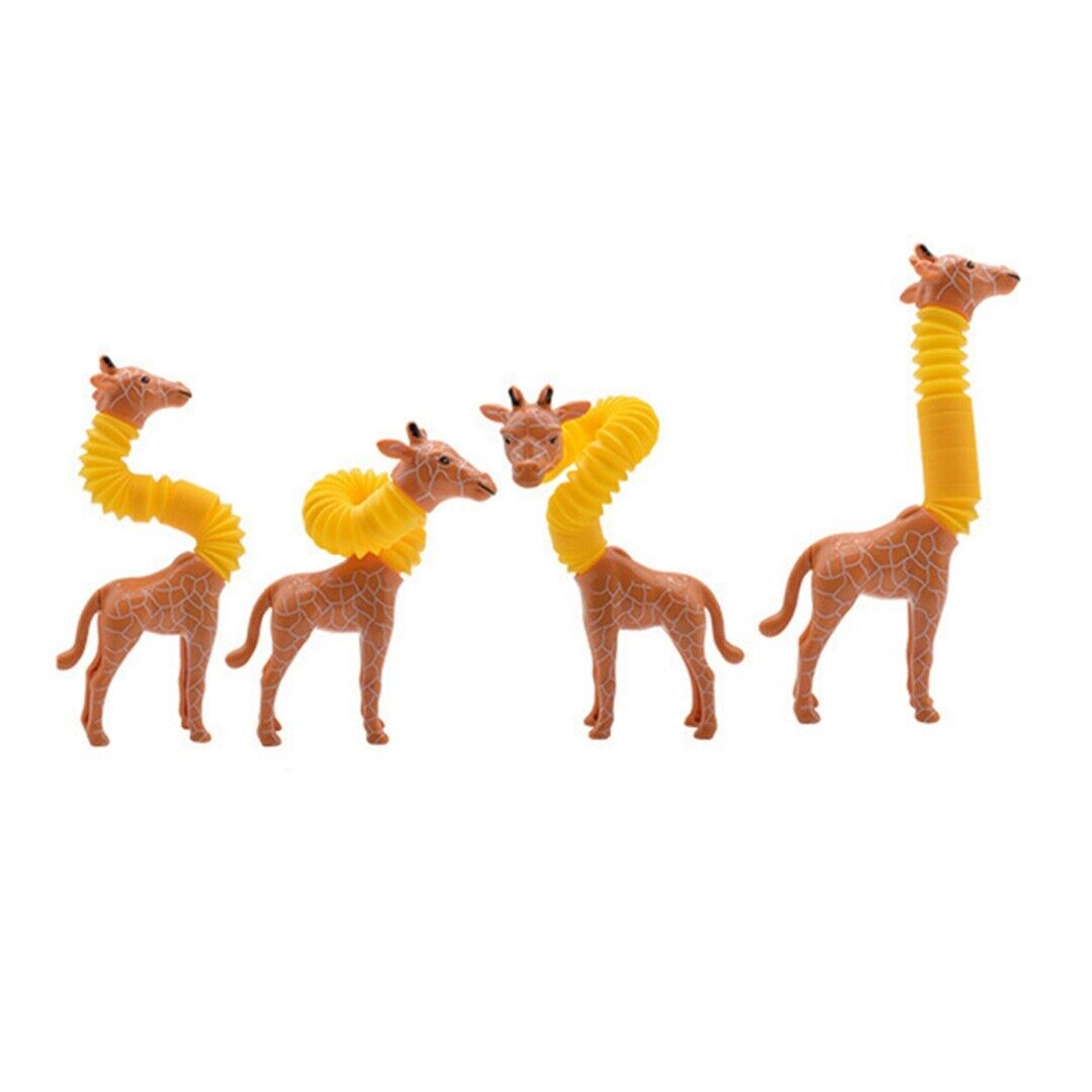 2 x pop tube giraffes (one of each colour)