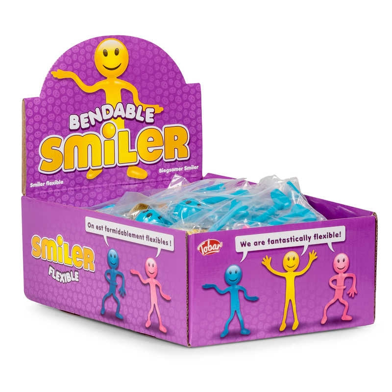 3 x large bendable smilers (one of each colour)