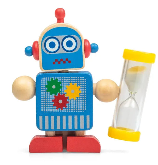 Wooden Robot Toothbrush Timer & Holder