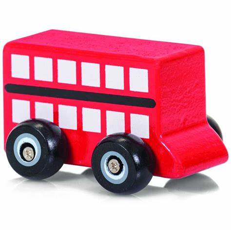 Set of 4 Wooden Wheels Toy Vehicles